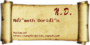 Németh Dorián névjegykártya