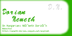 dorian nemeth business card